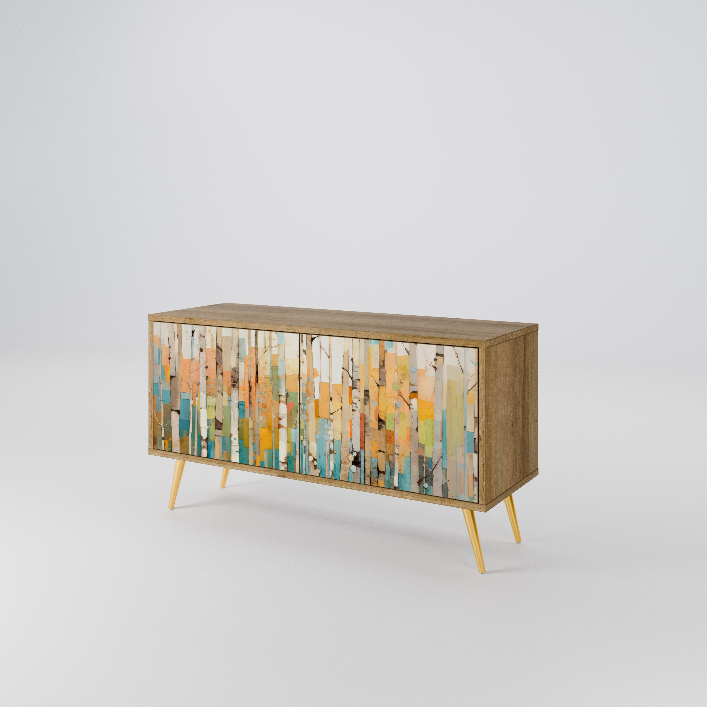 BIRCH KALEIDOSCOPE Compact 2-Door TV Cabinet