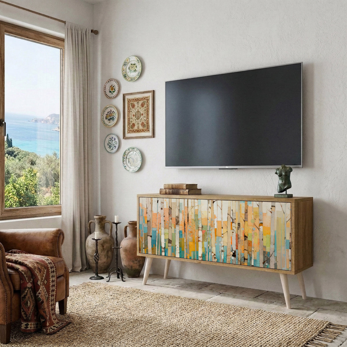 BIRCH KALEIDOSCOPE Kompaktní dvoudveřový TV stolek