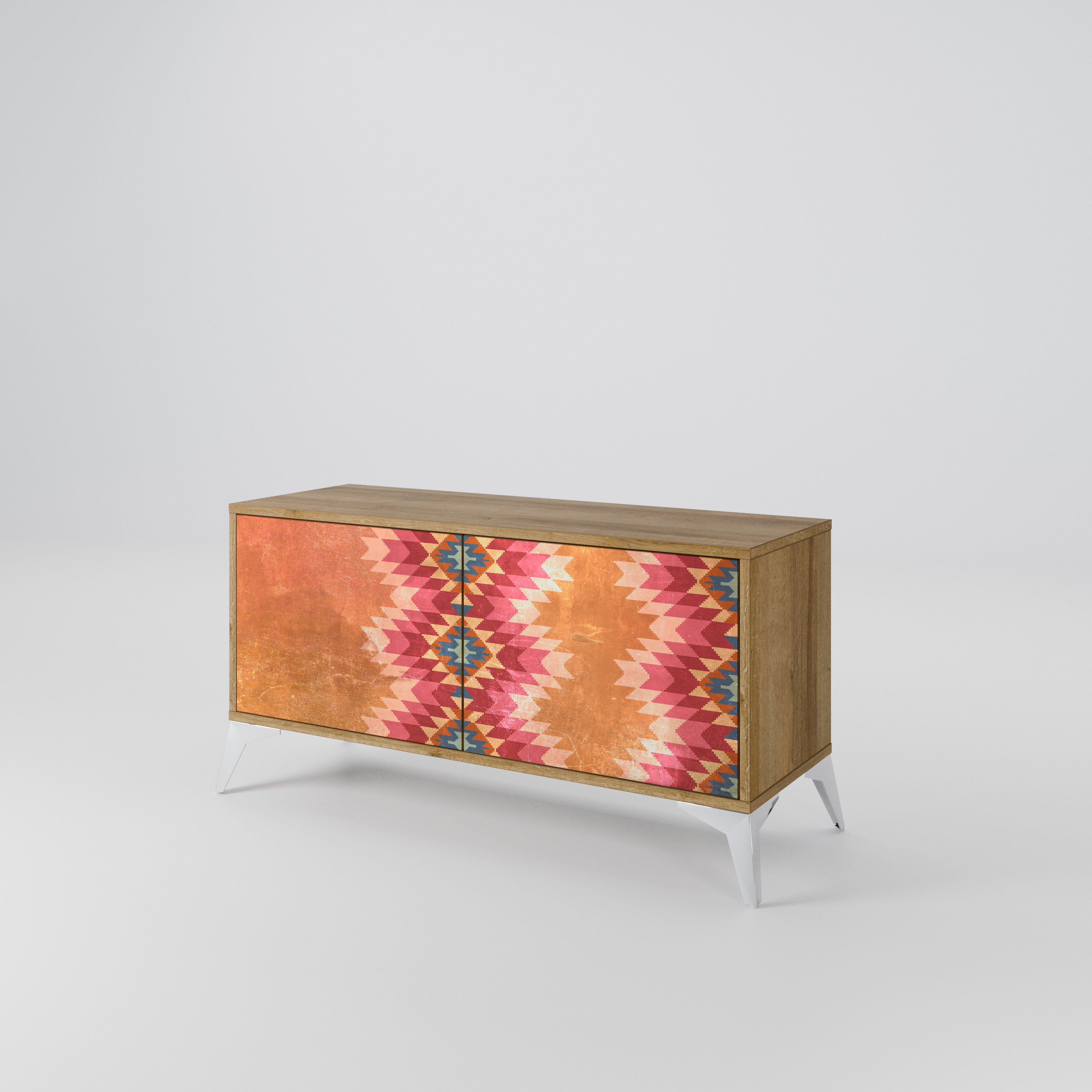 INDIAN FOLK Compact 2-Door TV Cabinet