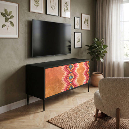 INDIAN FOLK Kompaktní dvoudveřový TV stolek