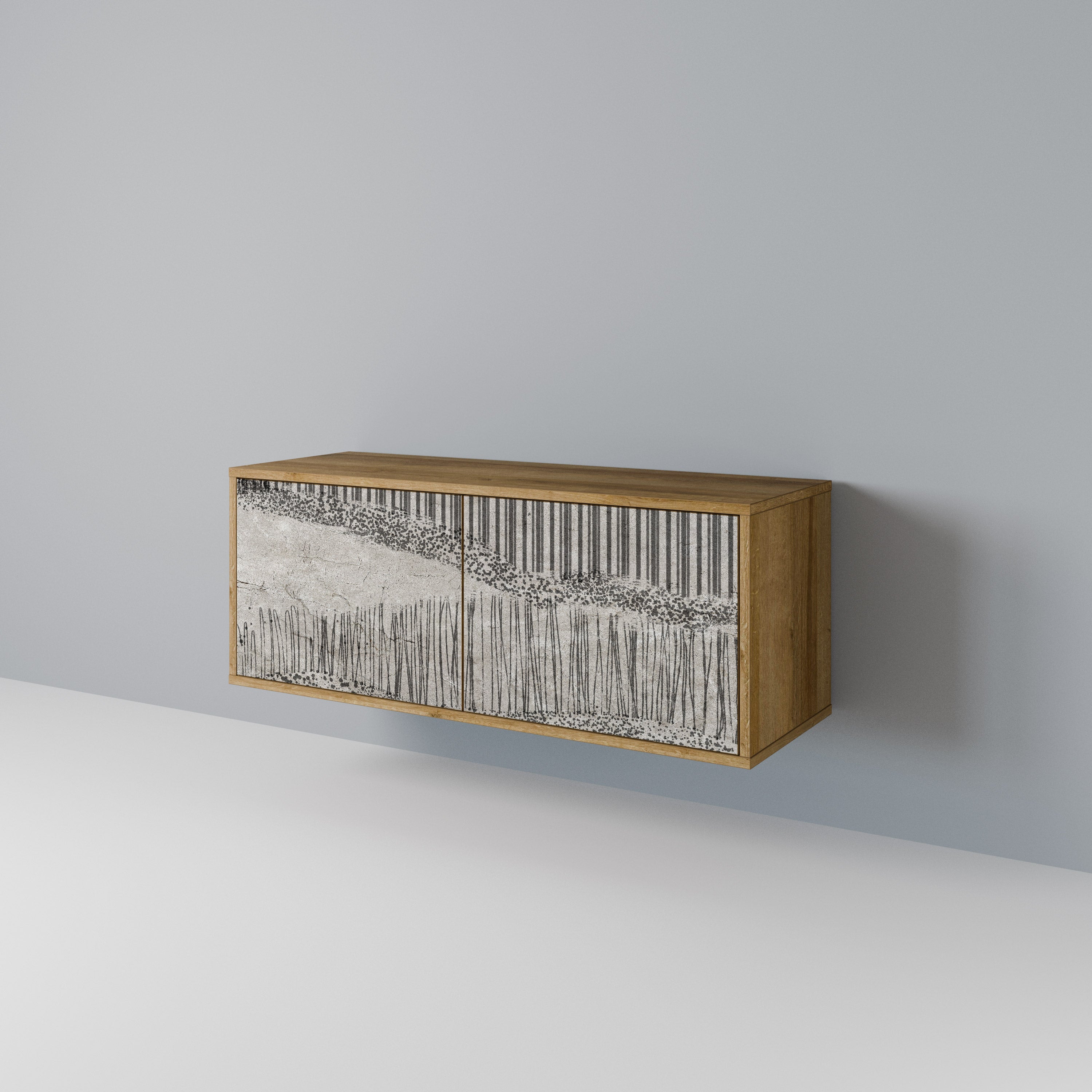 GRAIN LINES Compact 2-Door TV Cabinet