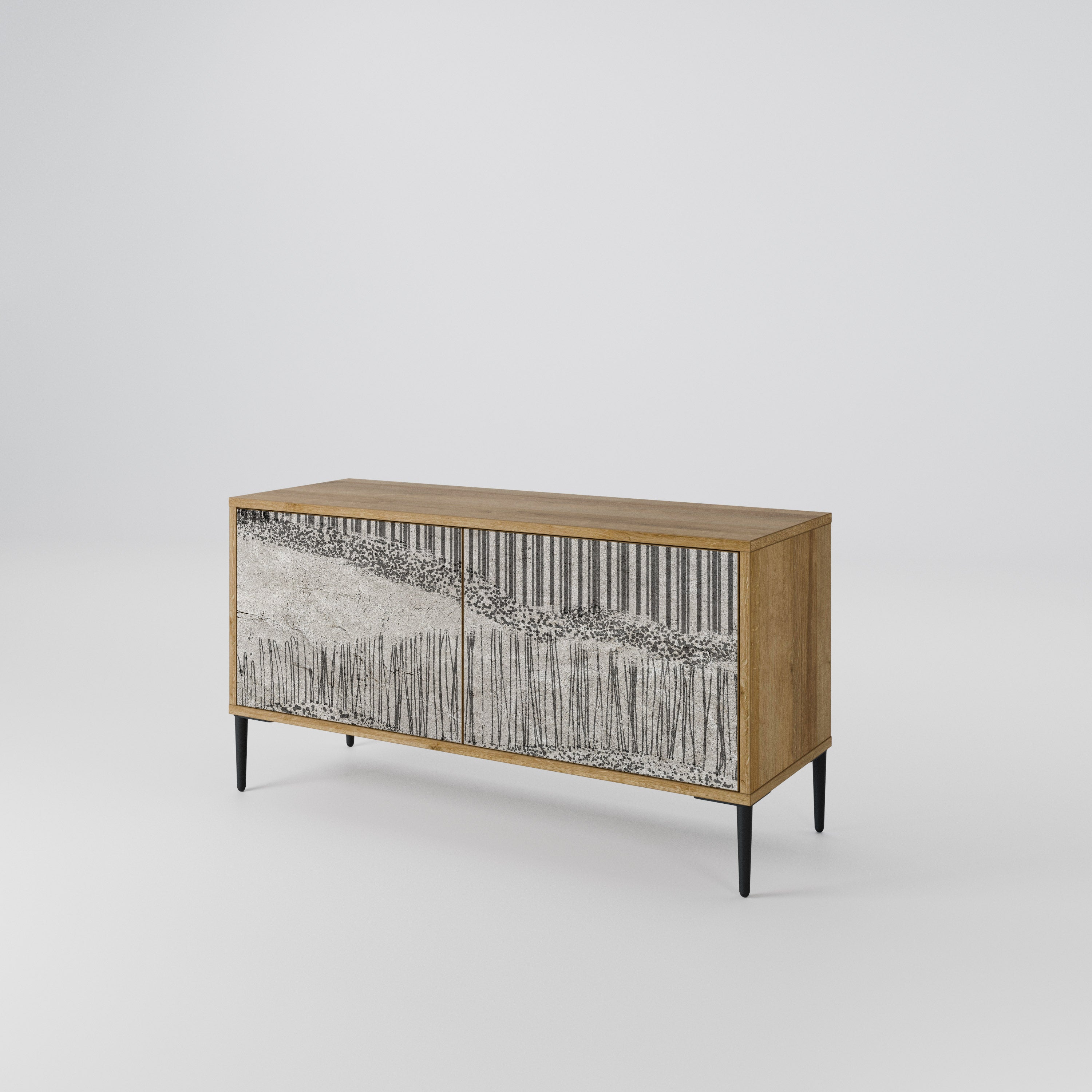 GRAIN LINES Compact 2-Door TV Cabinet