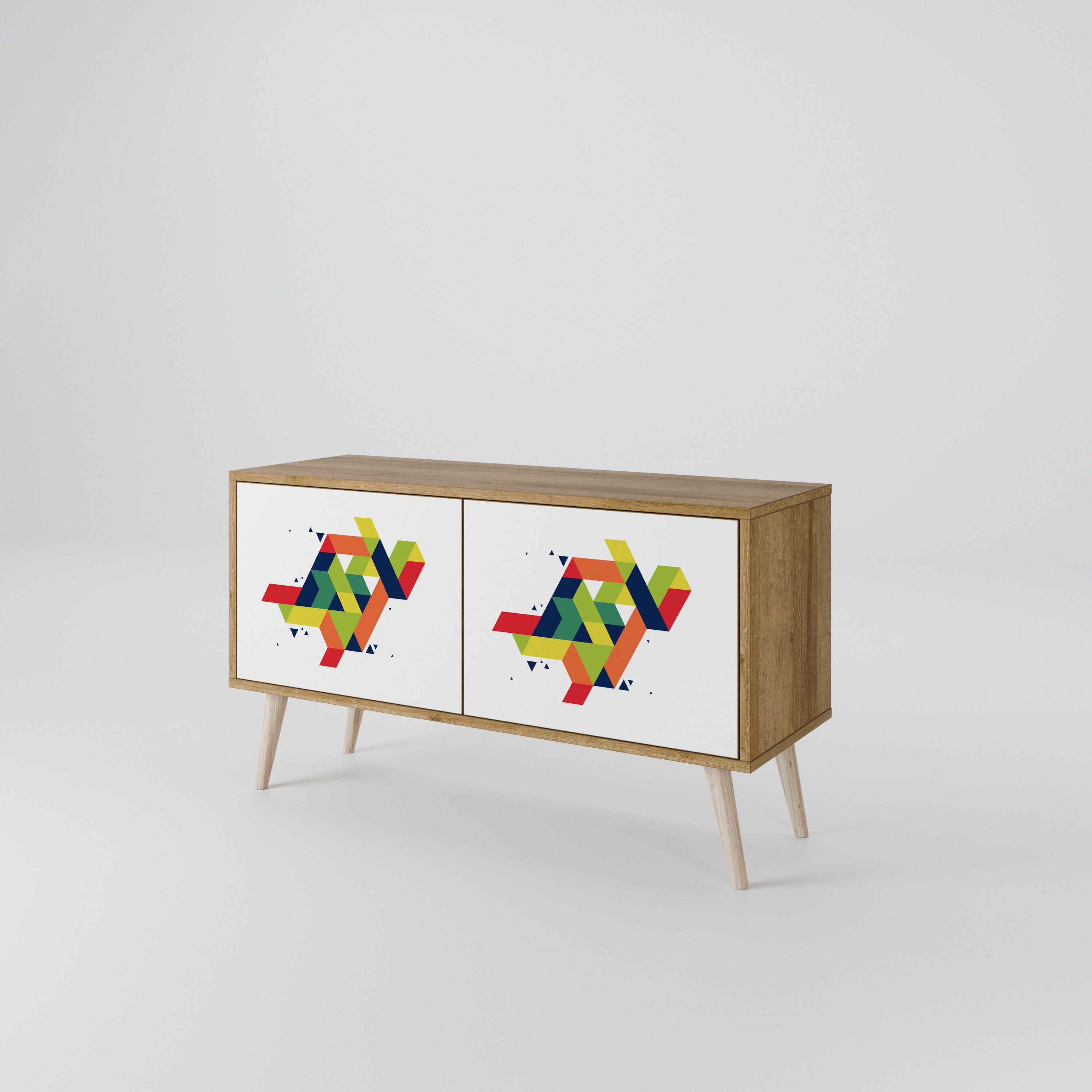 FUTURE SIGN Compact 2-Door TV Cabinet