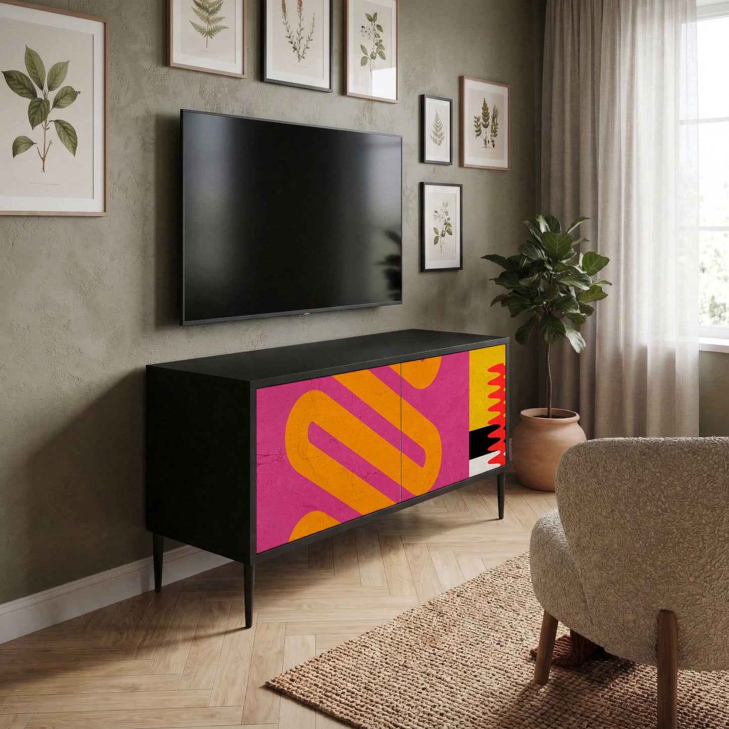 VIVID ART Kompaktní dvoudveřový TV stolek