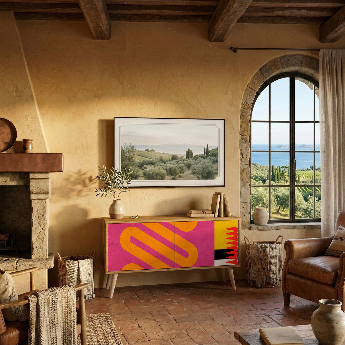 VIVID ART Kompaktní dvoudveřový TV stolek