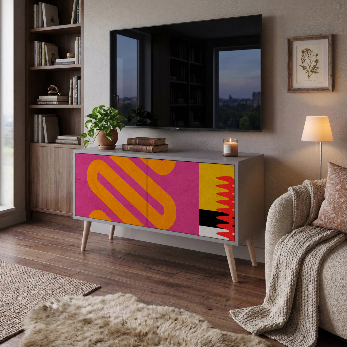 VIVID ART Kompaktní dvoudveřový TV stolek