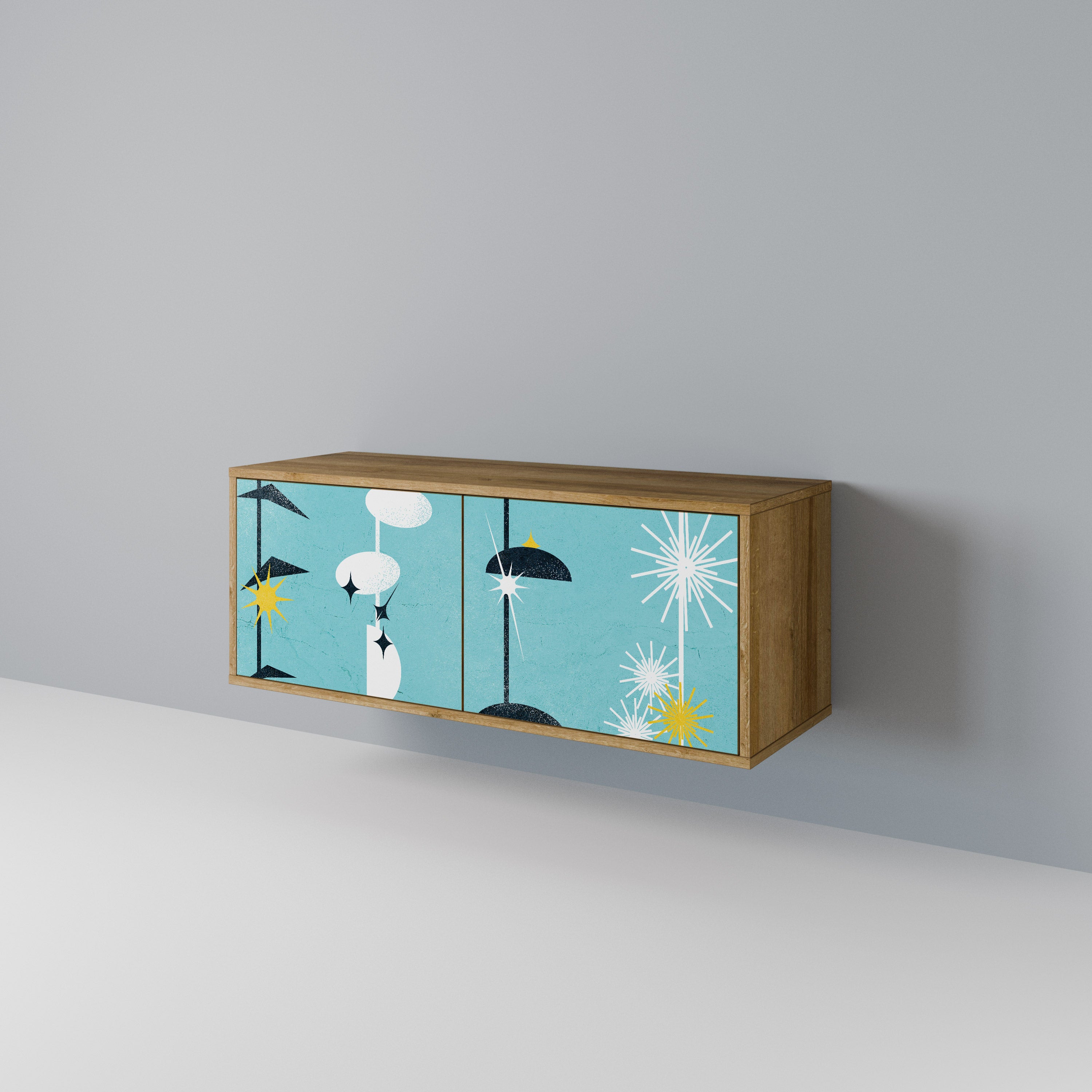 PATHS TO HAPPINESS Compact 2-Door TV Cabinet