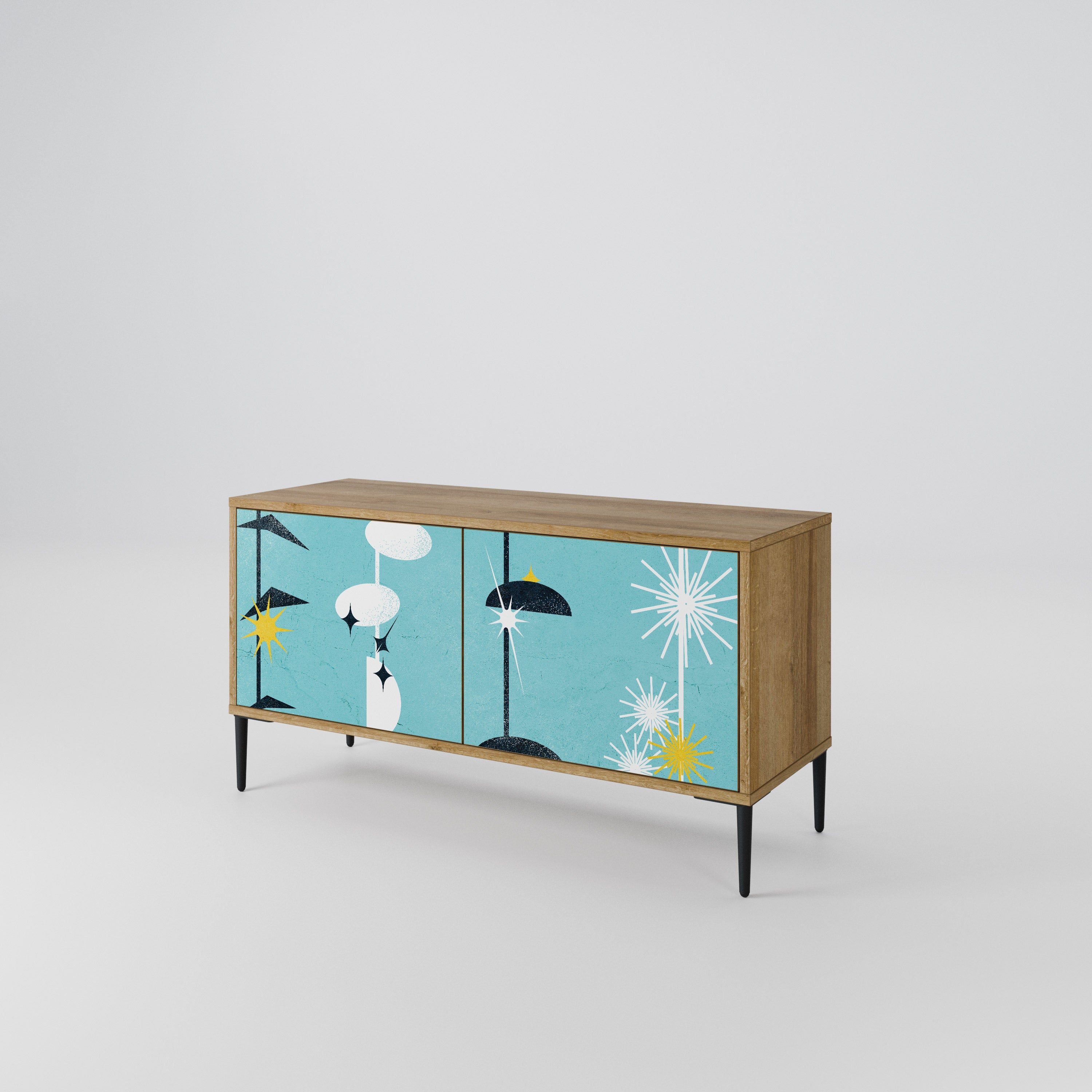 PATHS TO HAPPINESS Compact 2-Door TV Cabinet