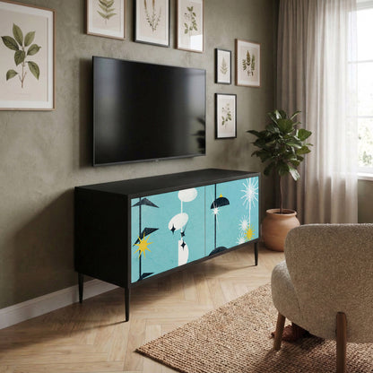 PATHS TO HAPPINESS Kompaktní dvoudveřový TV stolek