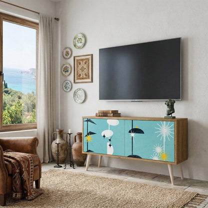 PATHS TO HAPPINESS Kompaktní dvoudveřový TV stolek