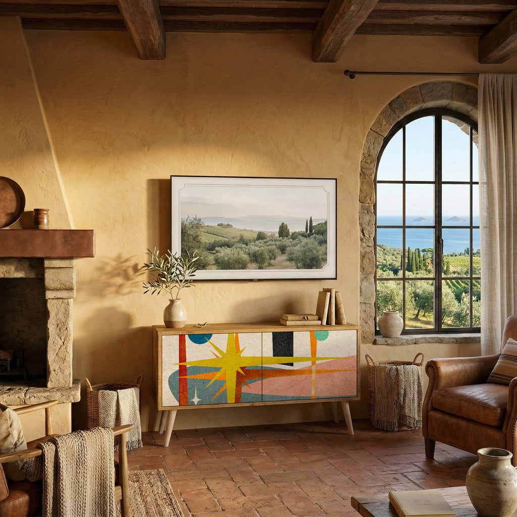 INTERSTELLAR VIBES Kompaktní dvoudveřový TV stolek