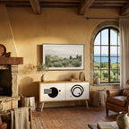 BLACK AND WHITE COMBINATION Kompaktní dvoudveřový TV stolek