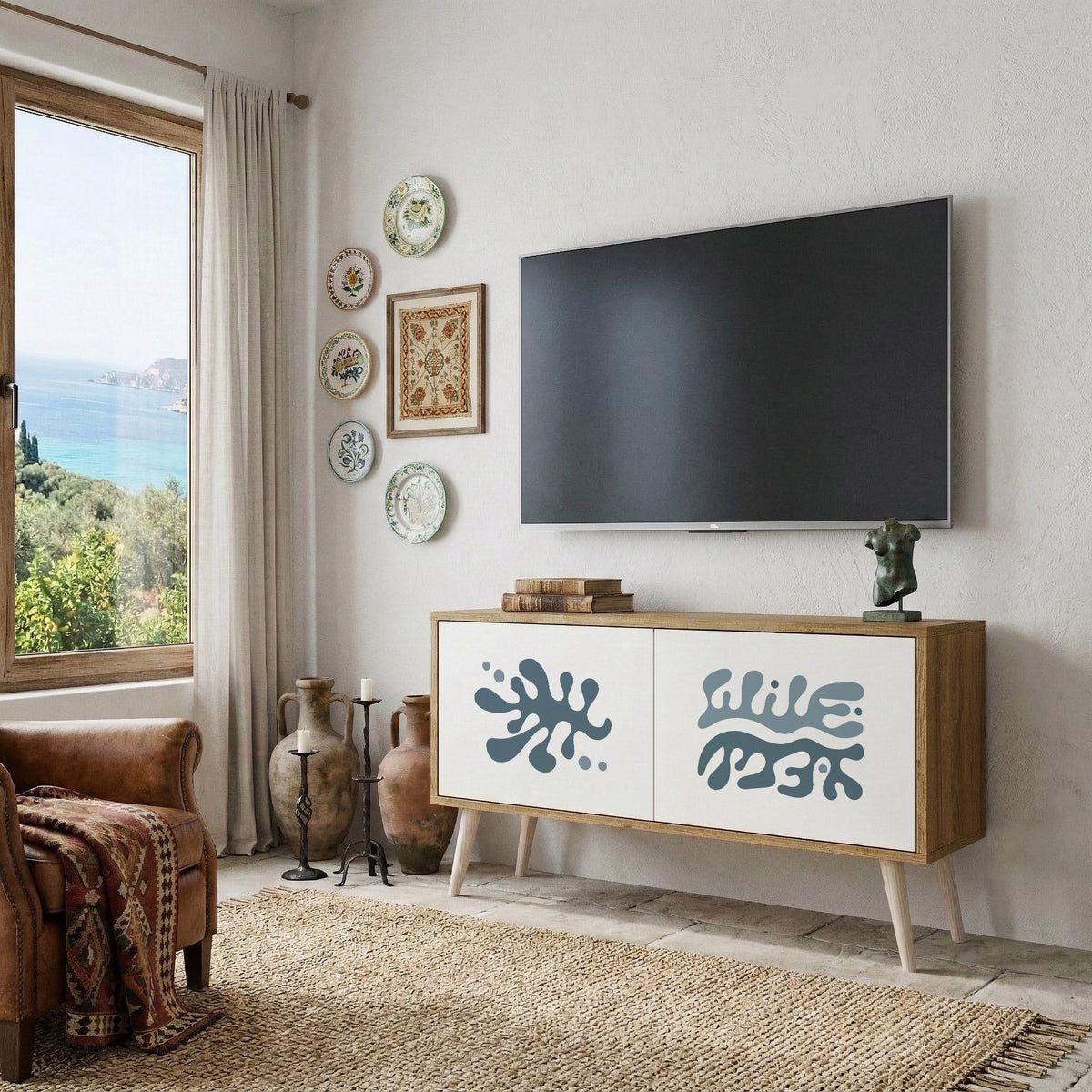 WONDERLAND VEGETATION Kompaktní dvoudveřový TV stolek