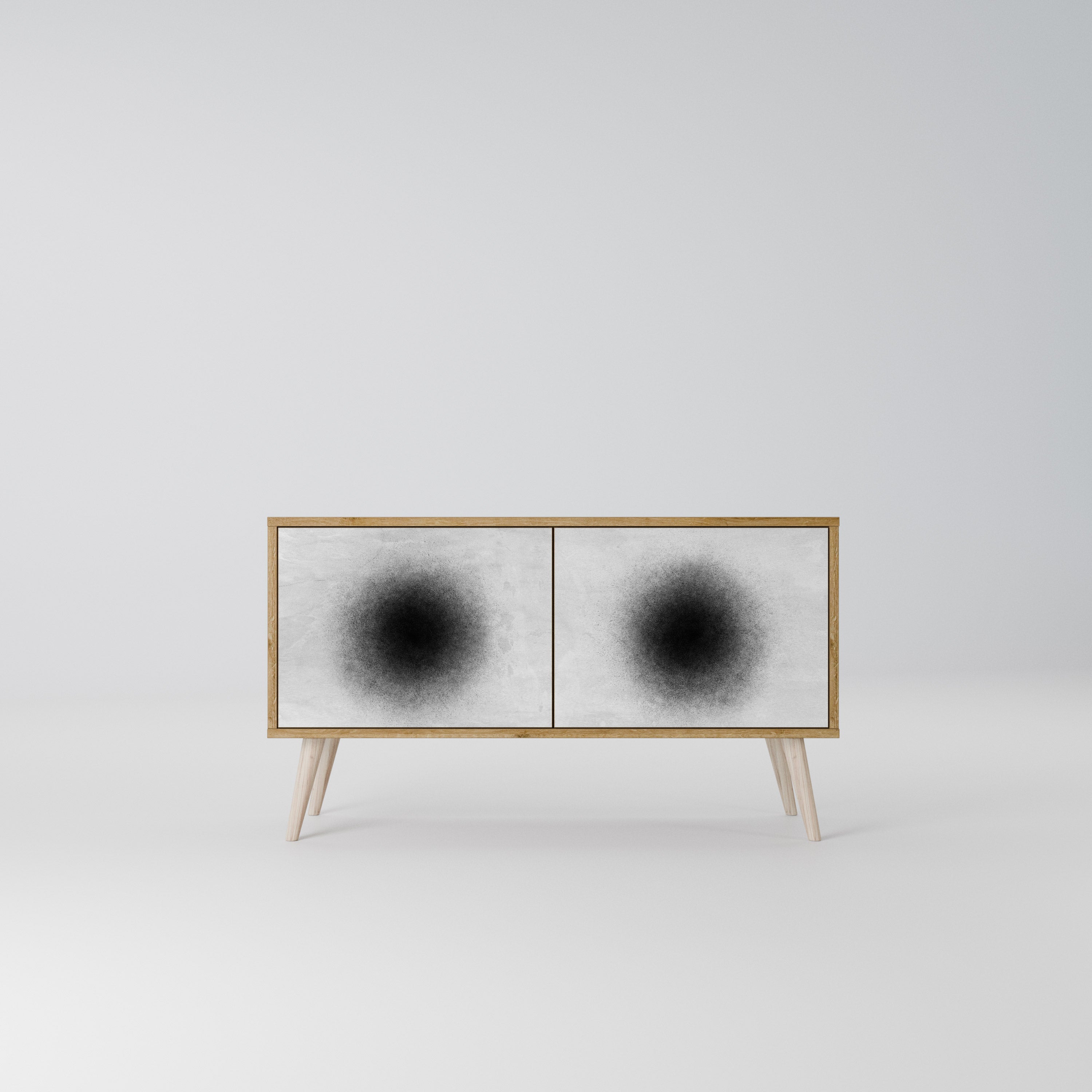 BLACK HOLE Kompaktní dvoudveřový TV stolek