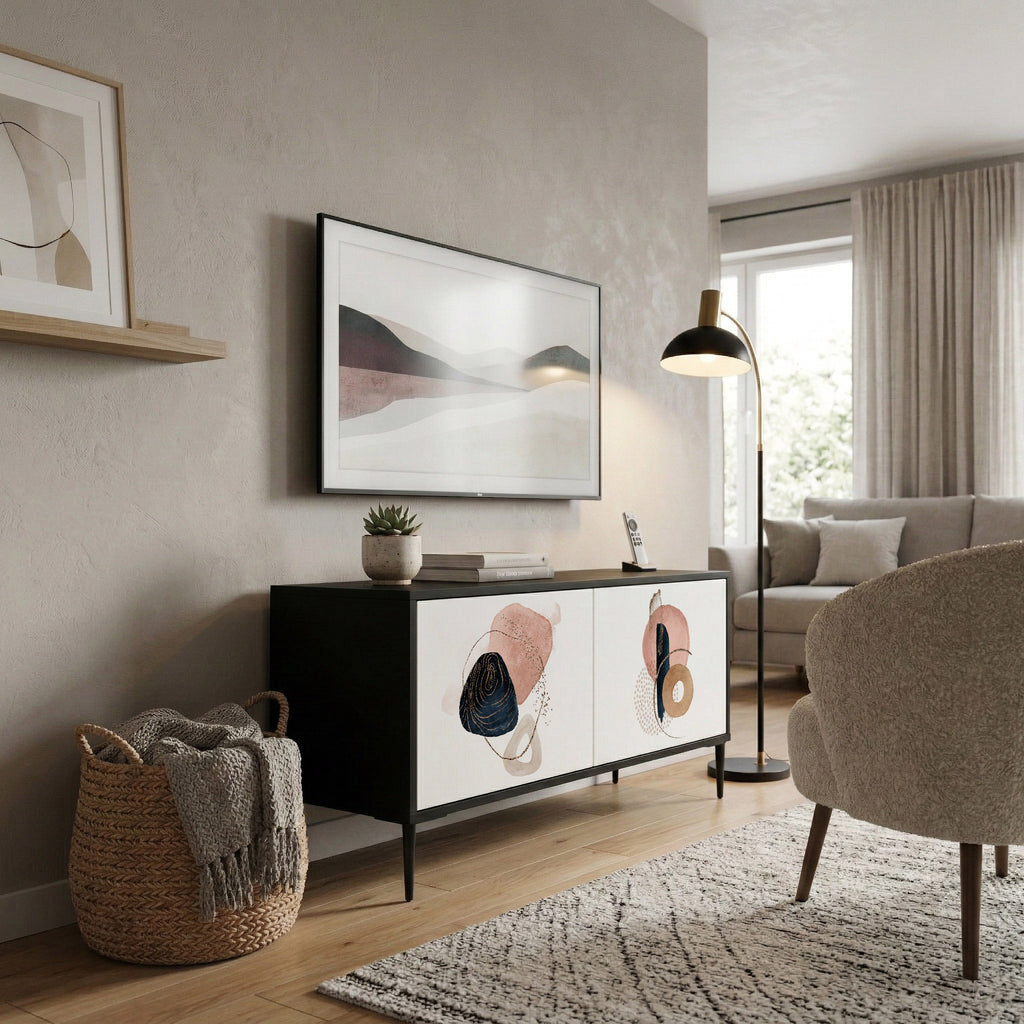 COLORFUL SHAPES Kompaktní dvoudveřový TV stolek