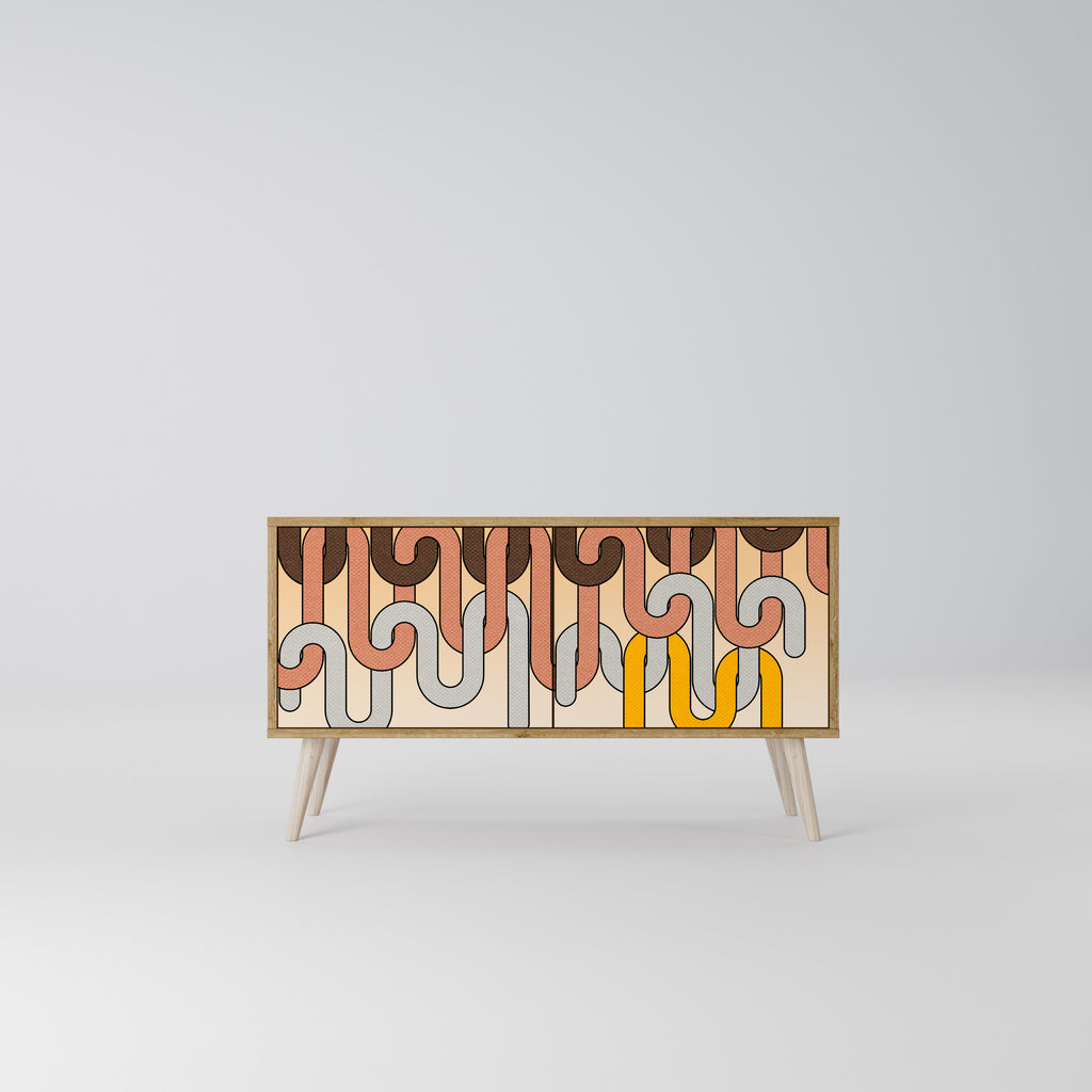 COLORFUL STRINGS Kompaktní dvoudveřový TV stolek