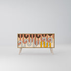 COLORFUL STRINGS Kompaktní dvoudveřový TV stolek