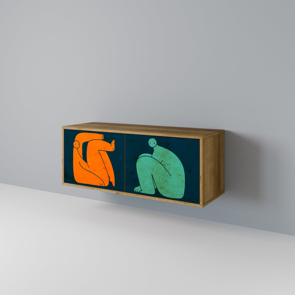 TOGETHER BUT SEPARATELY Kompaktní dvoudveřový TV stolek