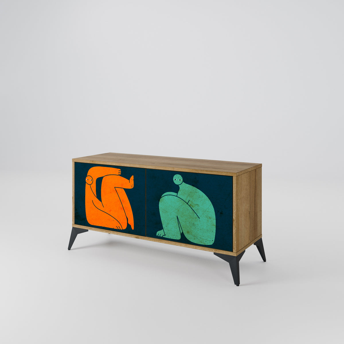 TOGETHER BUT SEPARATELY Kompaktní dvoudveřový TV stolek