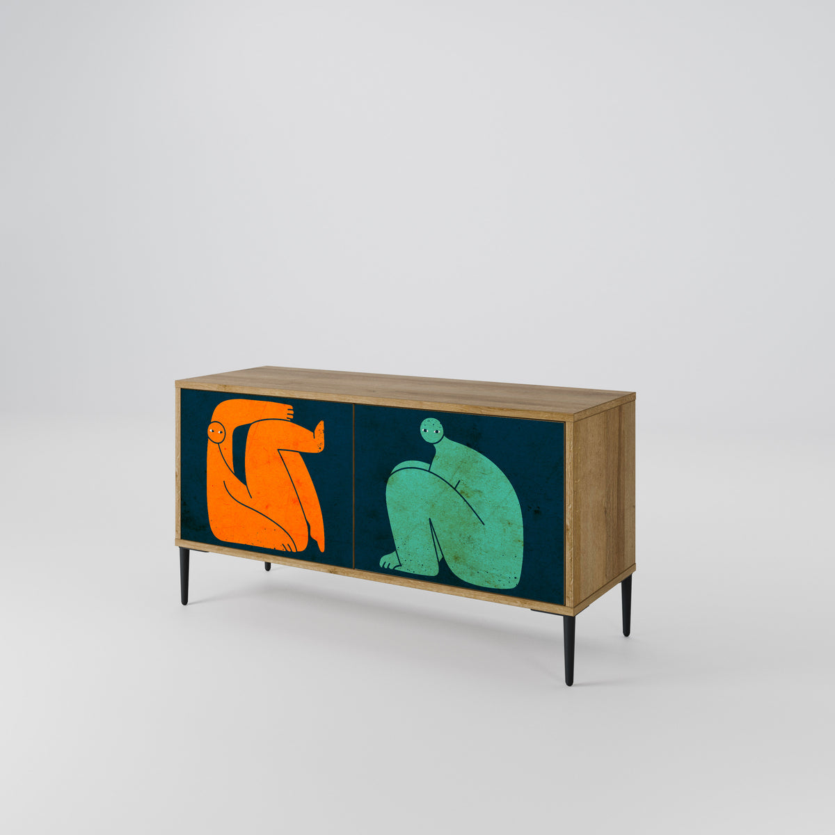 TOGETHER BUT SEPARATELY Kompaktní dvoudveřový TV stolek