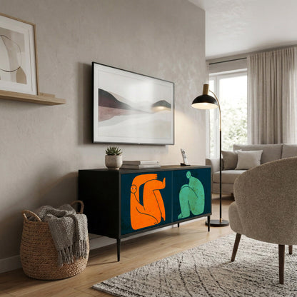 TOGETHER BUT SEPARATELY Kompaktní dvoudveřový TV stolek