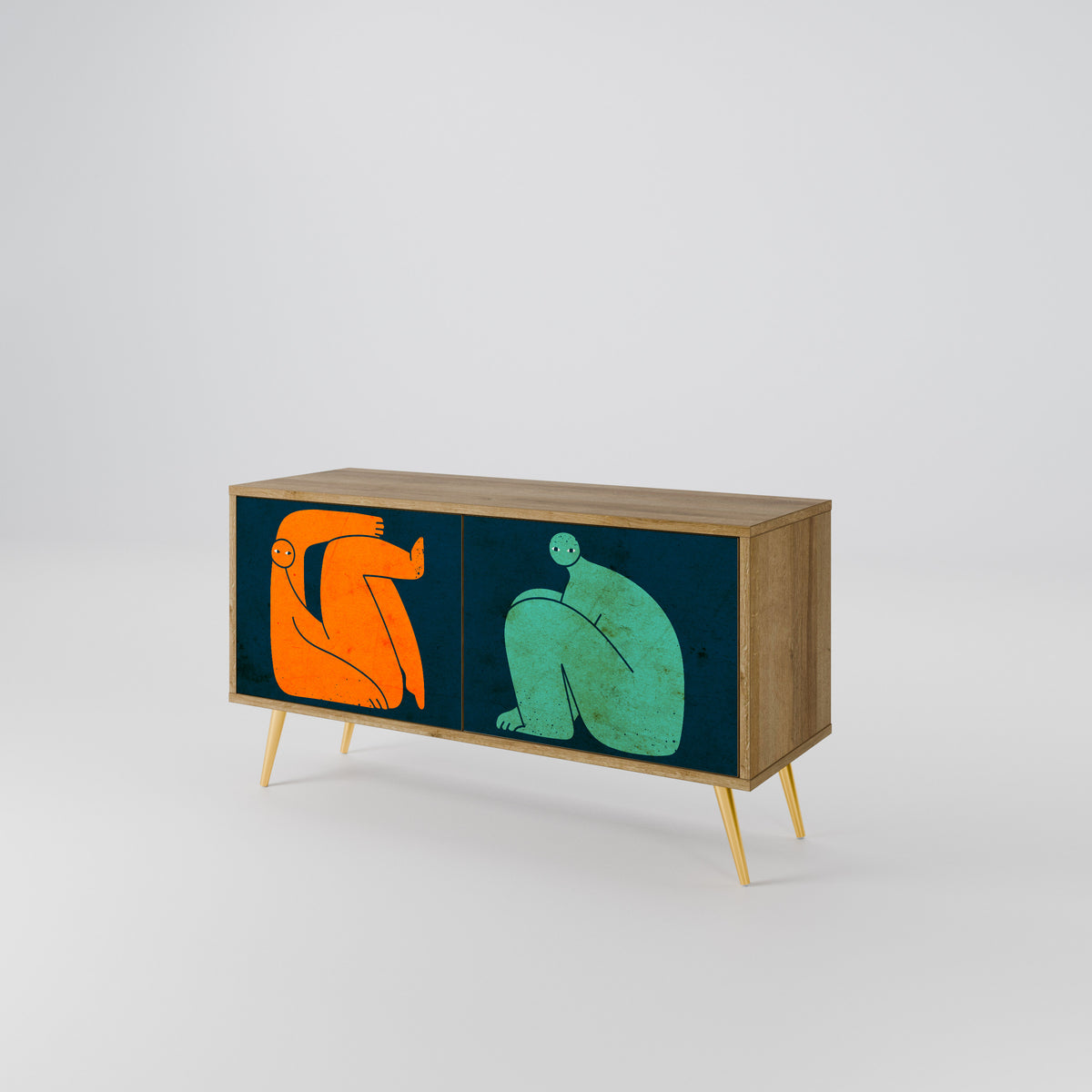 TOGETHER BUT SEPARATELY Kompaktní dvoudveřový TV stolek