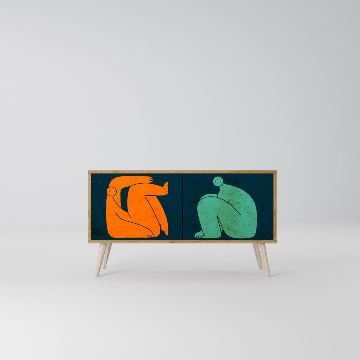 TOGETHER BUT SEPARATELY Kompaktní dvoudveřový TV stolek