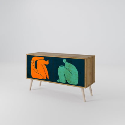 TOGETHER BUT SEPARATELY Kompaktní dvoudveřový TV stolek