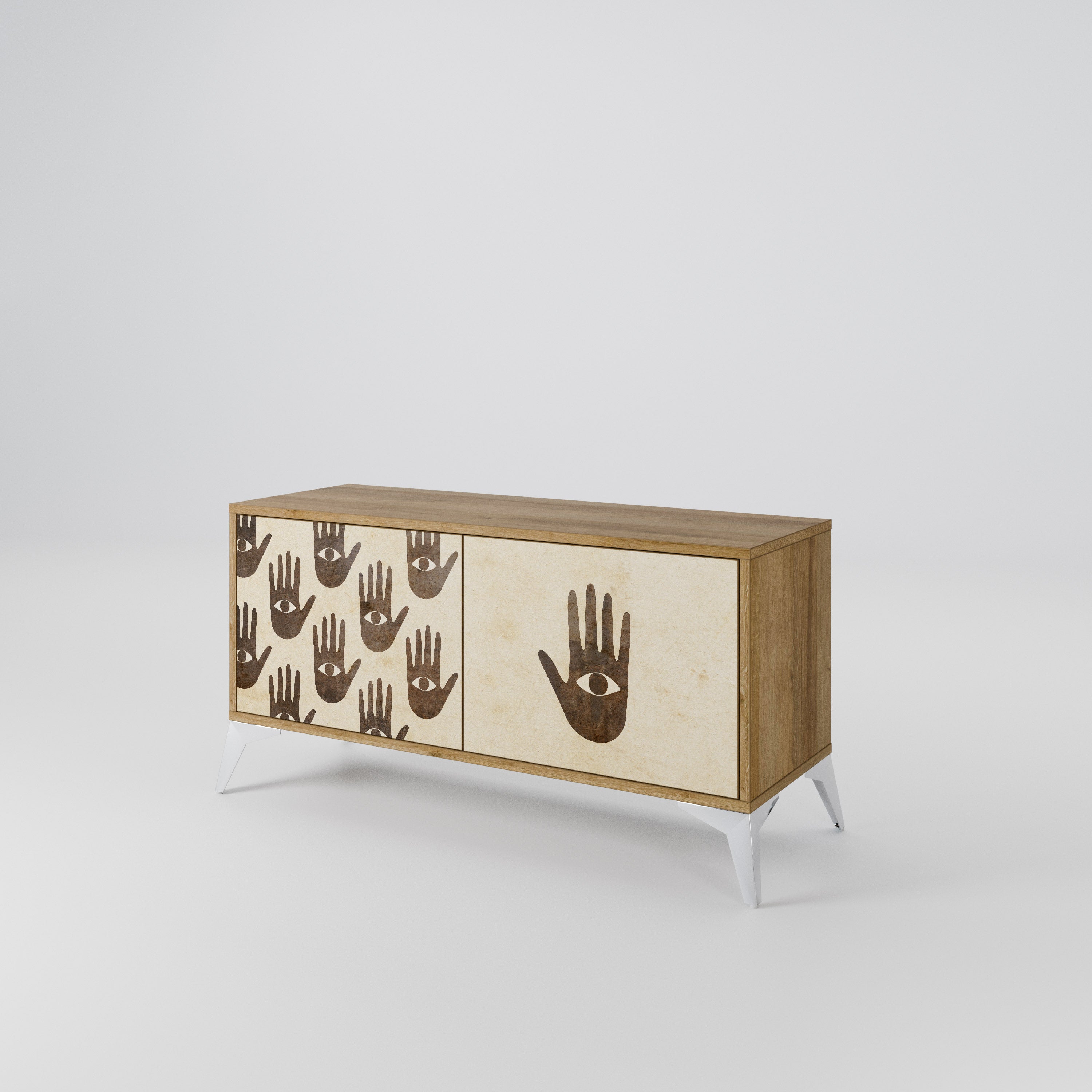 SEE MORE Compact 2-Door TV Cabinet