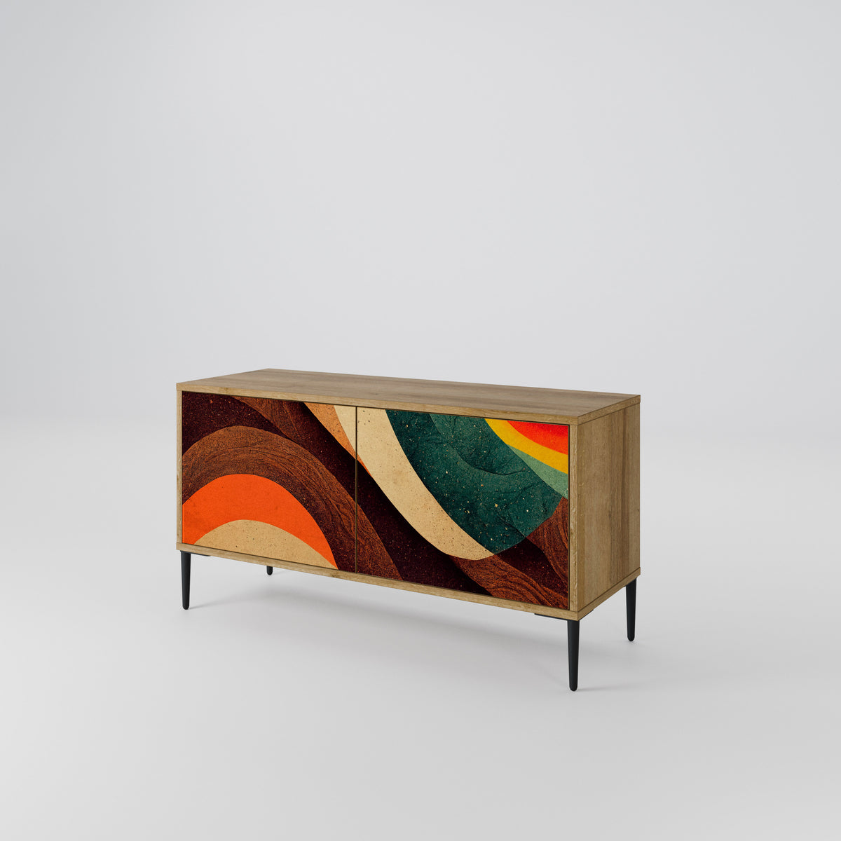 COLORFUL STRANDS Kompaktní dvoudveřový TV stolek