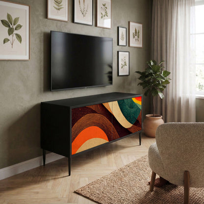 COLORFUL STRANDS Kompaktní dvoudveřový TV stolek