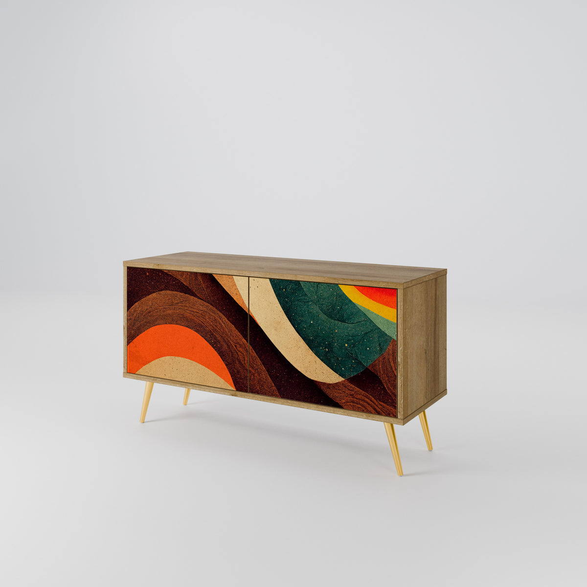 COLORFUL STRANDS Kompaktní dvoudveřový TV stolek