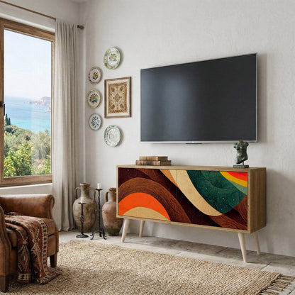 COLORFUL STRANDS Kompaktní dvoudveřový TV stolek