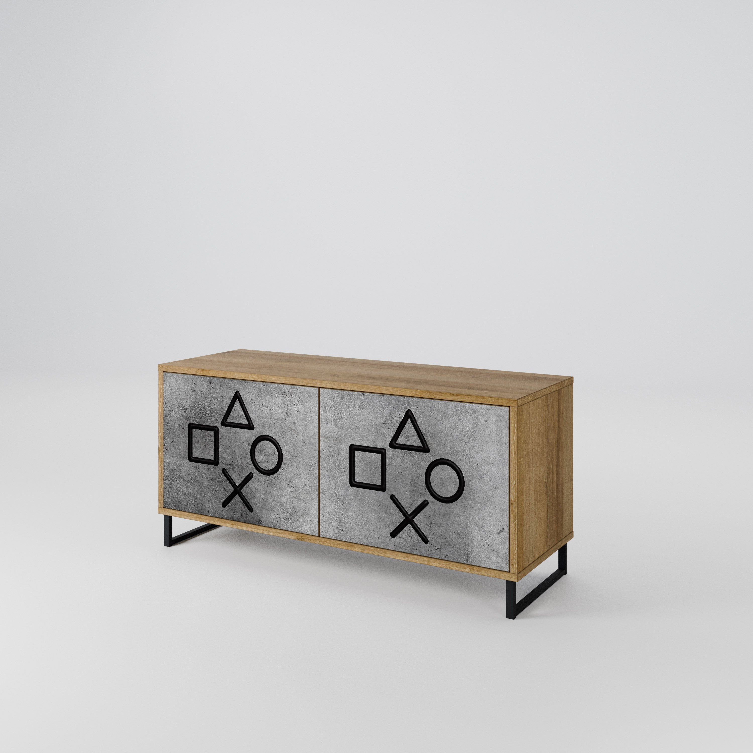 GAMER CHOICE Compact 2-Door TV Cabinet