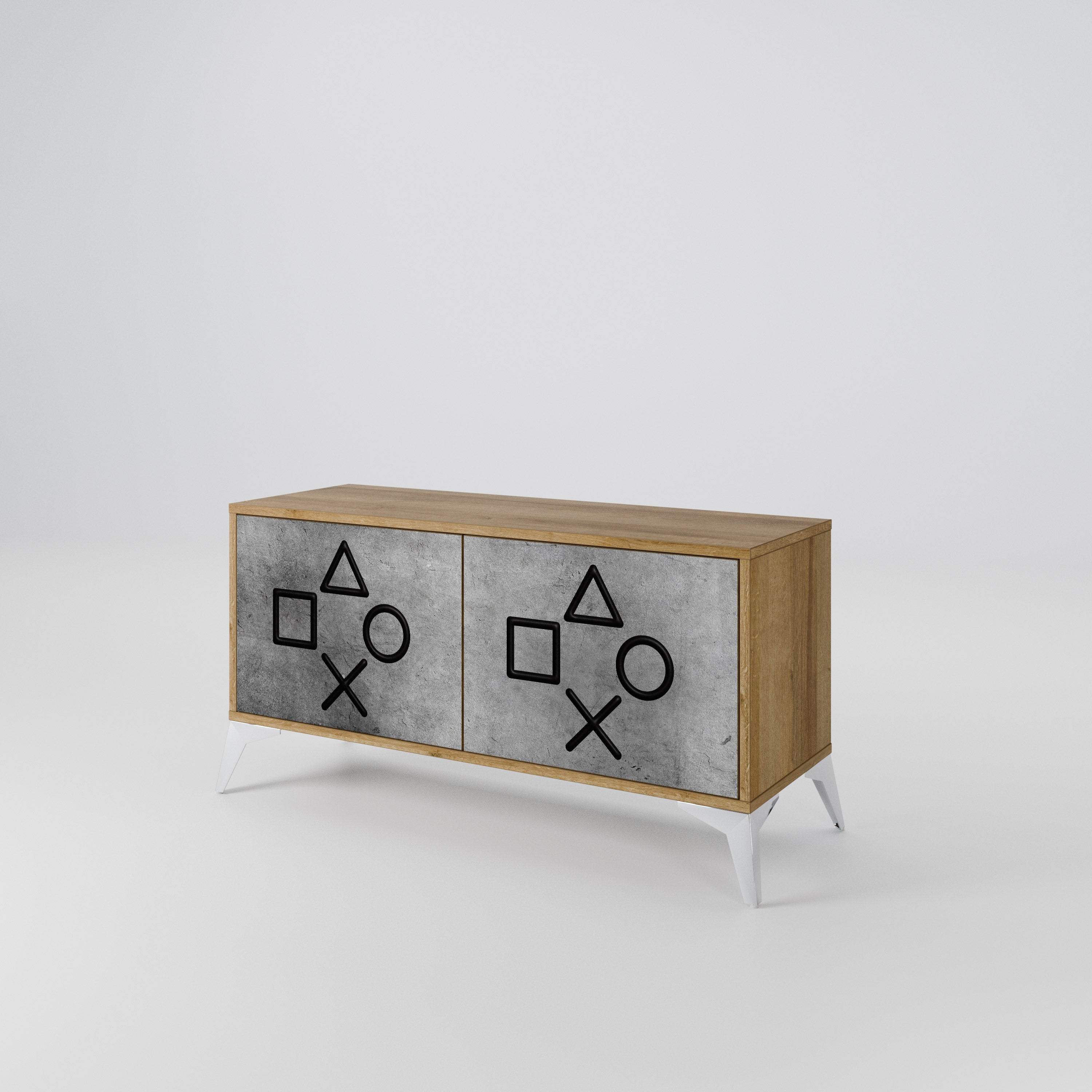 GAMER CHOICE Compact 2-Door TV Cabinet