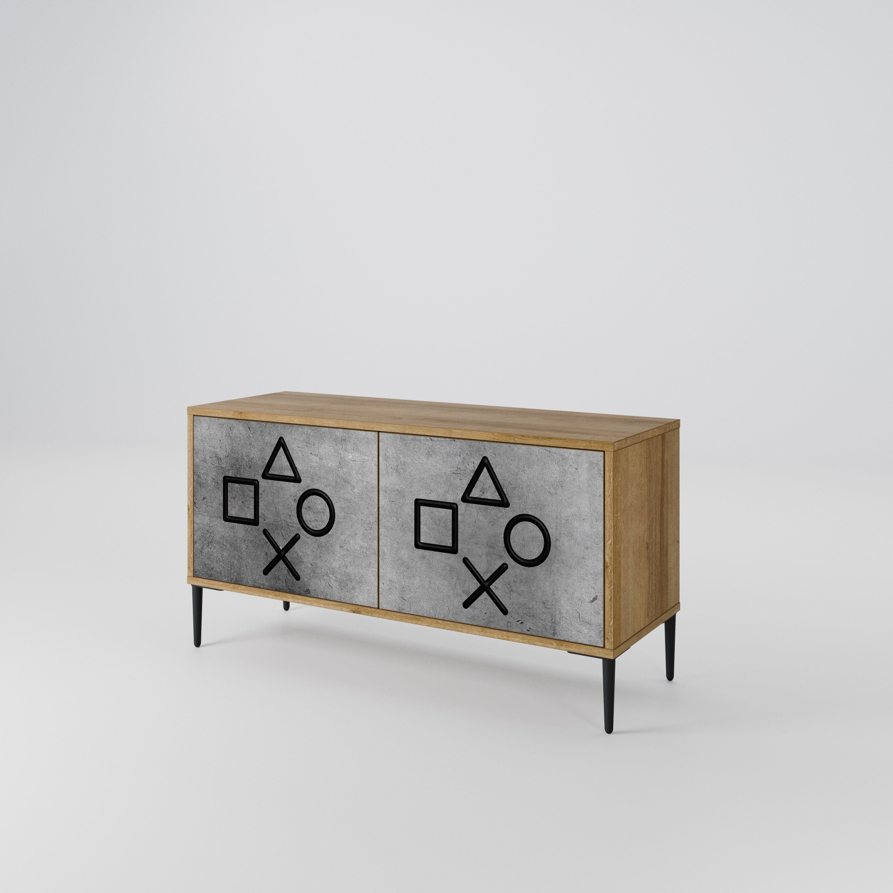 GAMER CHOICE Compact 2-Door TV Cabinet