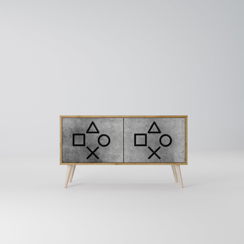 GAMER CHOICE Kompaktní dvoudveřový TV stolek