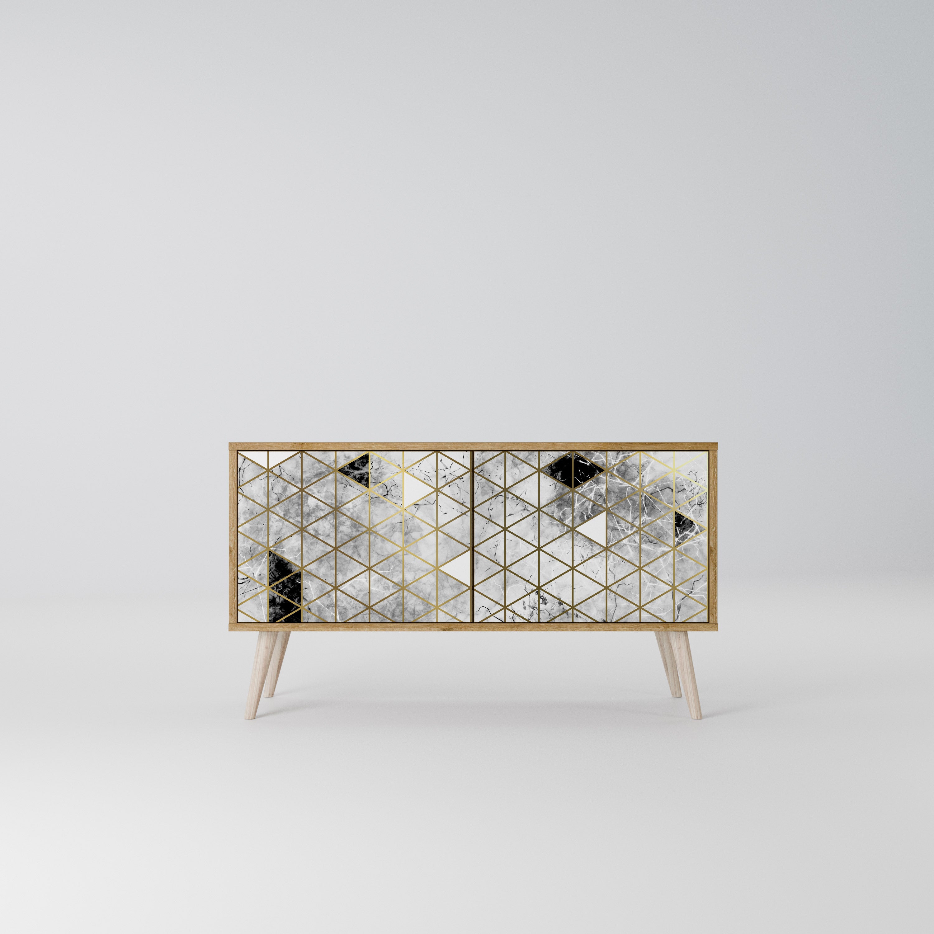 ASHEN ARIA Kompaktní dvoudveřový TV stolek