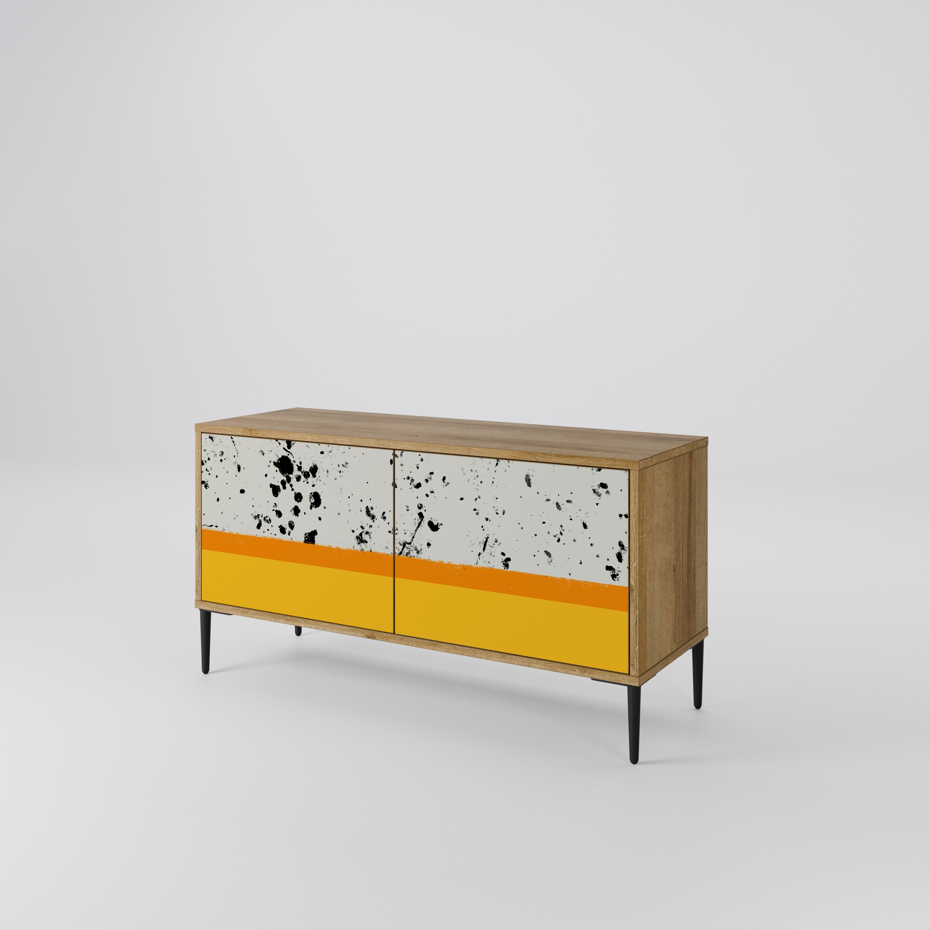 DYED BY ORANGE Compact 2-Door TV Cabinet