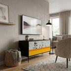 DYED BY ORANGE Kompaktní dvoudveřový TV stolek