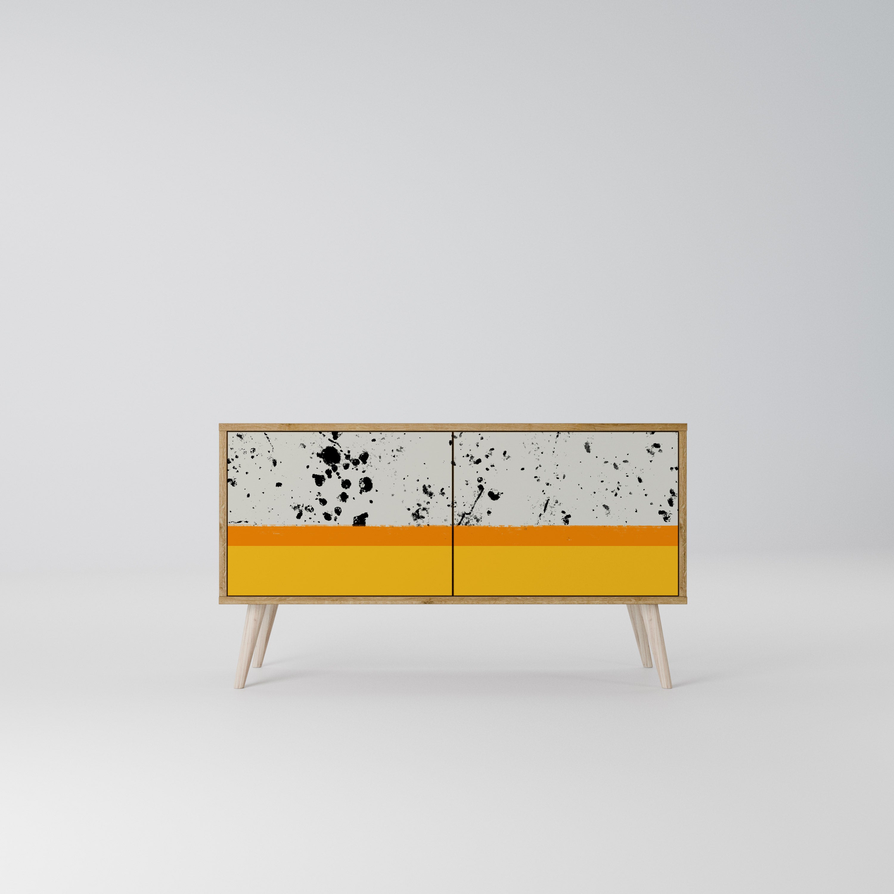 DYED BY ORANGE Kompaktní dvoudveřový TV stolek