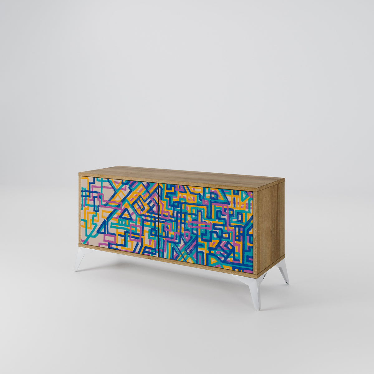MEMORIES MAP Kompaktní dvoudveřový TV stolek