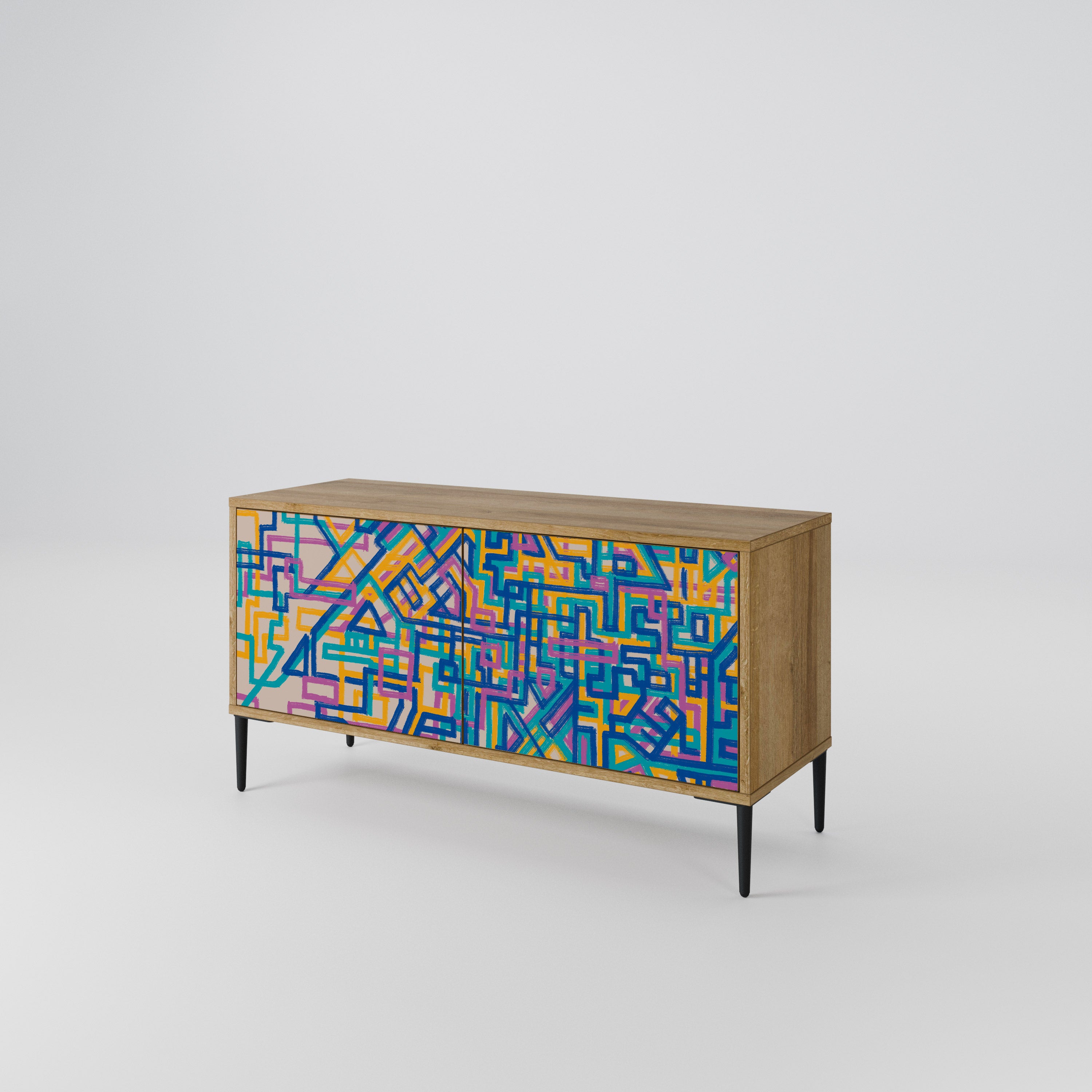 MEMORIES MAP Compact 2-Door TV Cabinet