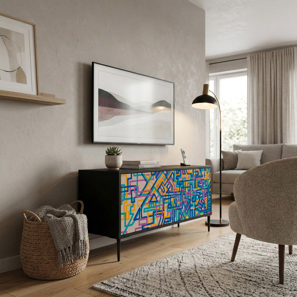 MEMORIES MAP Kompaktní dvoudveřový TV stolek