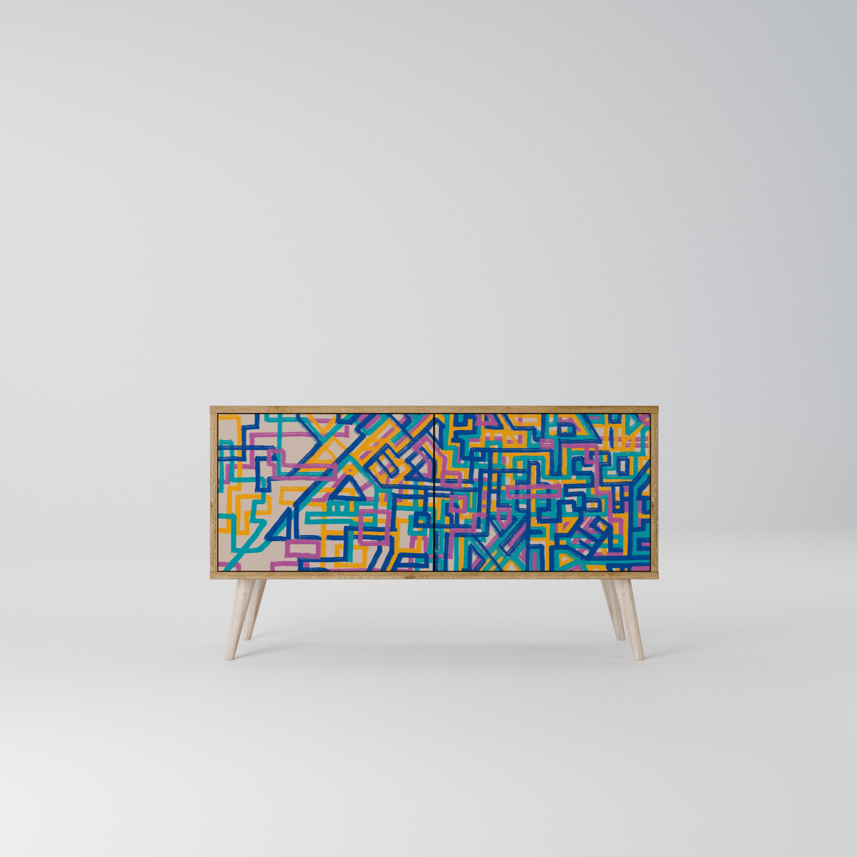 MEMORIES MAP Kompaktní dvoudveřový TV stolek