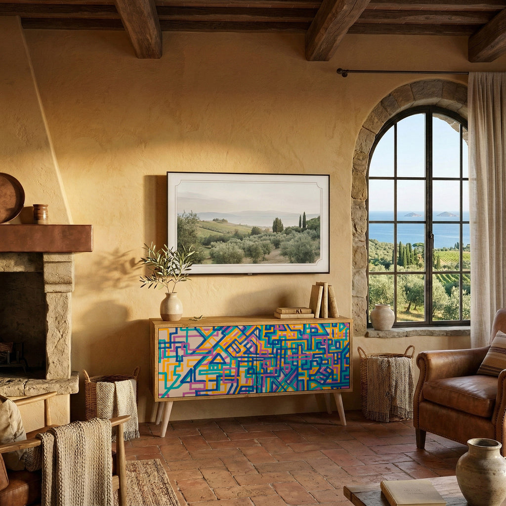 MEMORIES MAP Kompaktní dvoudveřový TV stolek