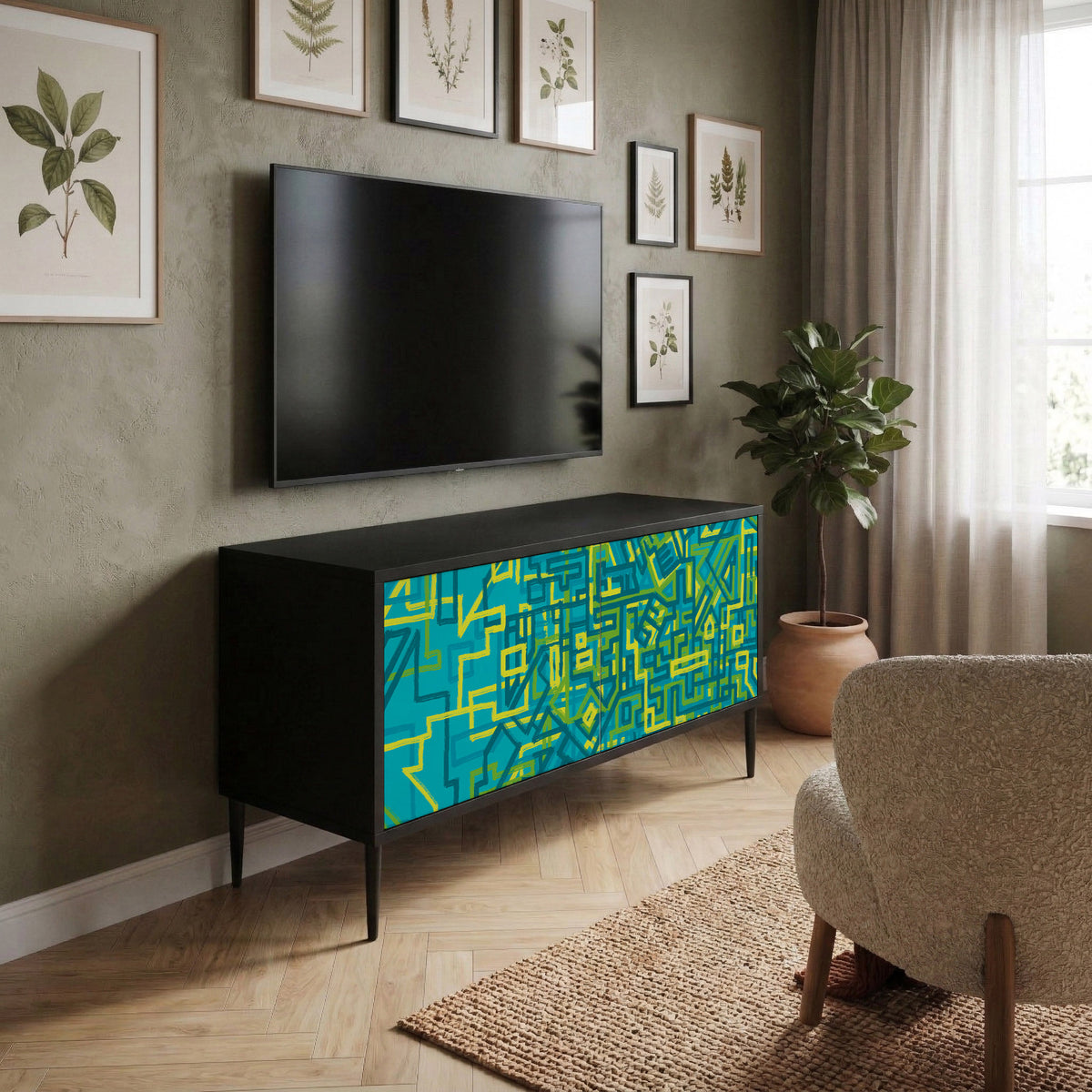 NOSTALGIC MEMORIES Kompaktní dvoudveřový TV stolek