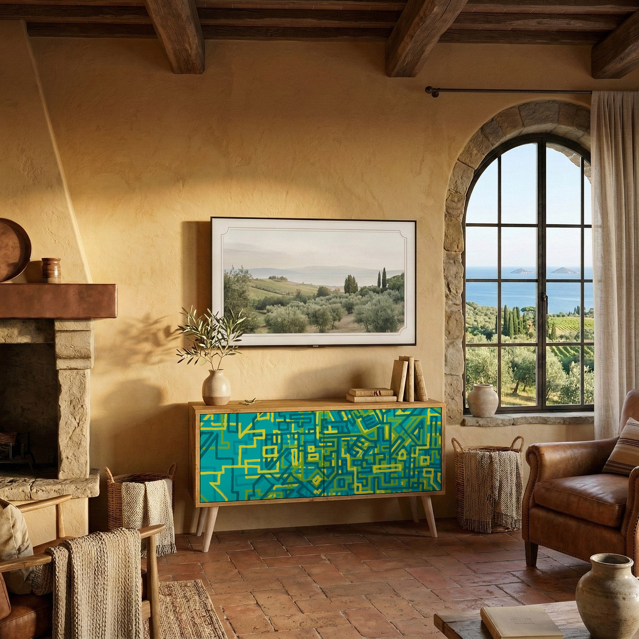 NOSTALGIC MEMORIES Kompaktní dvoudveřový TV stolek