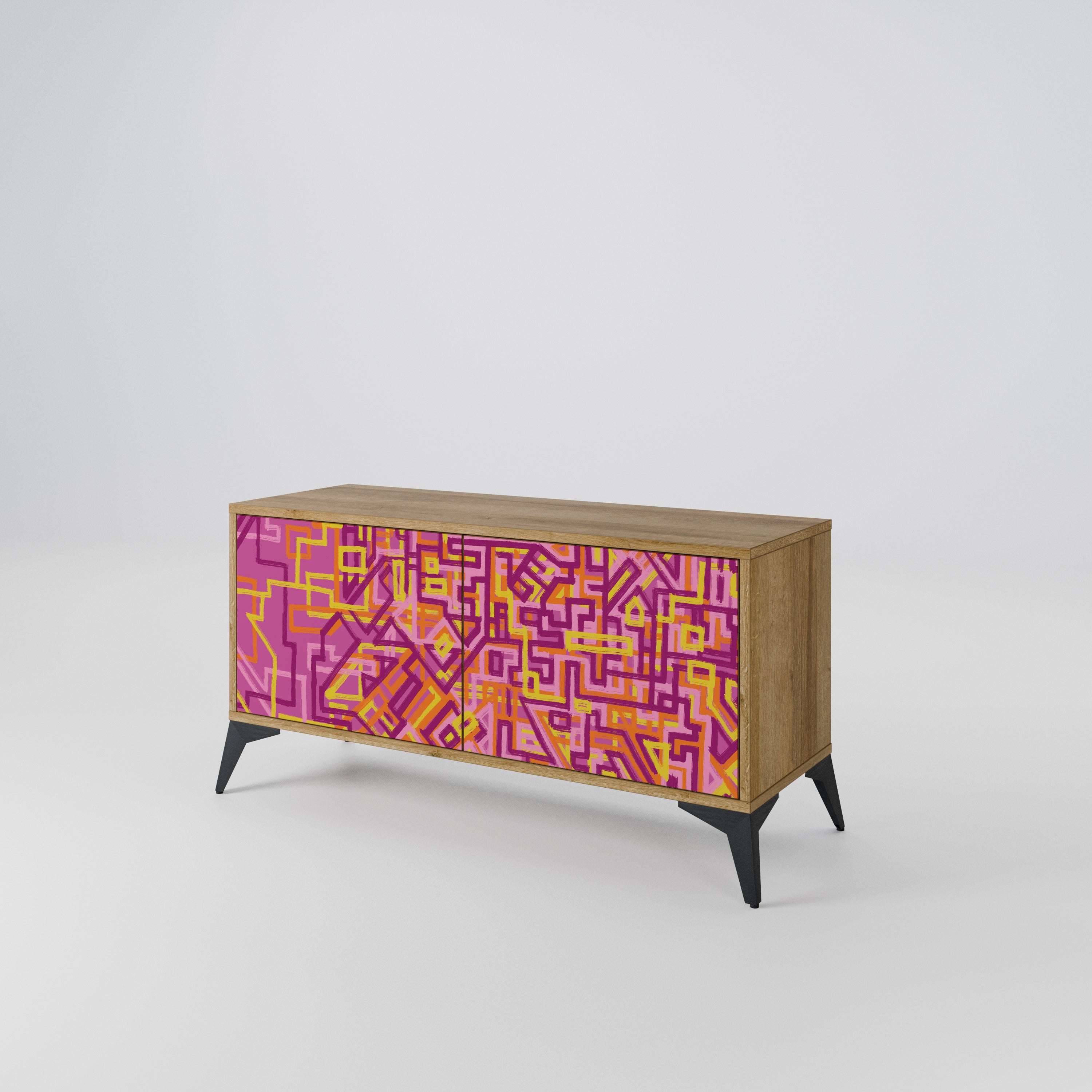 LOVELY MEMORIES Compact 2-Door TV Cabinet