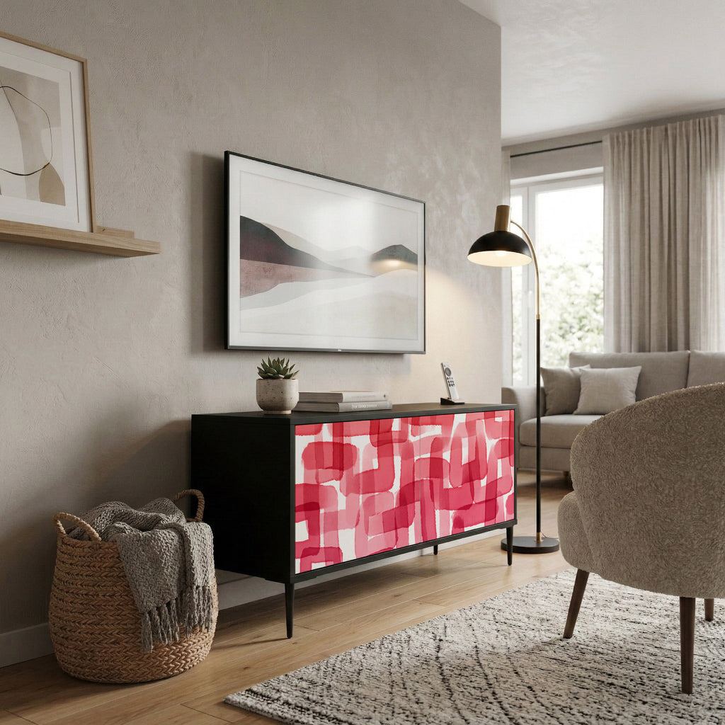 KALEIDOSCOPIC CUBISM Kompaktní dvoudveřový TV stolek